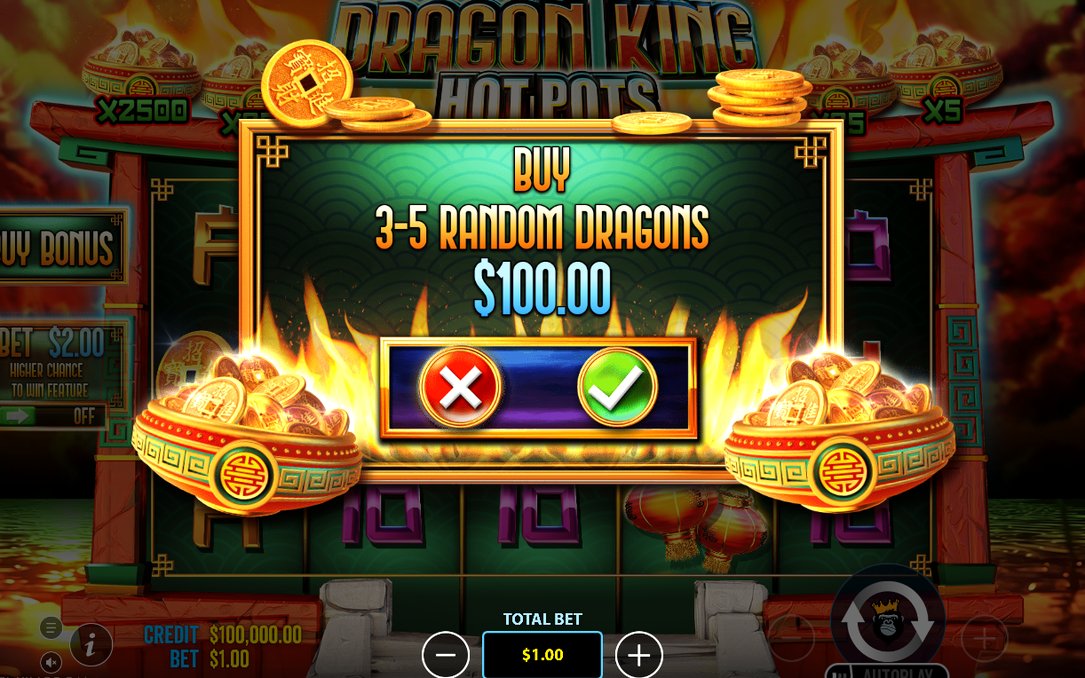 Mini-Slot-Maschine bei laufender Bonusrunde
